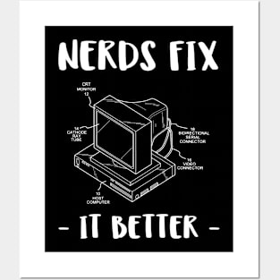 nerds fix it better Posters and Art